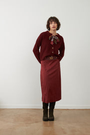 Orfeo Paris Eirlys Knit Cardigan Burgundy