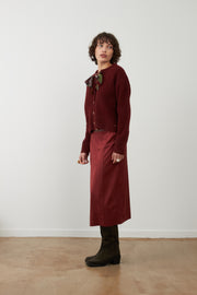Orfeo Paris Eirlys Knit Cardigan Burgundy