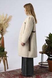 Orfeo Paris Lara Faux Fur Coat Beige