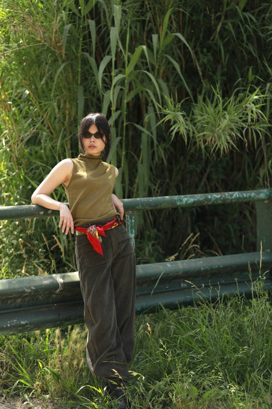 Orfeo Paris Scarlett Corduroy Pants Khaki