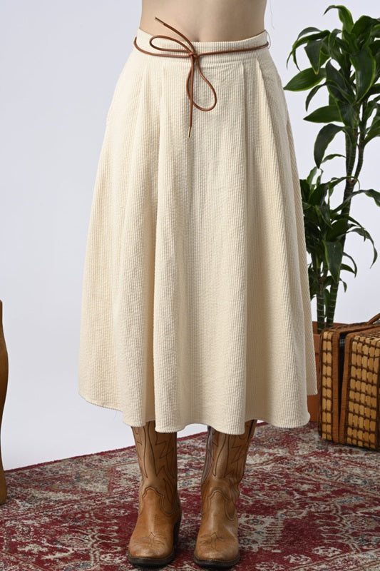 Orfeo Paris Waylon Corduroy Skirt Ecru
