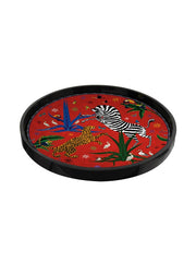 Ortigia Tray Round Jungle Red