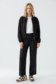 Oui Bomber Jacket Leo Print