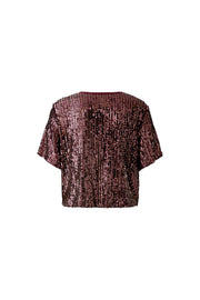 Oui Sequin Top Bramble Berry