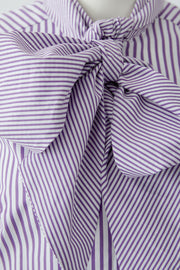 Oui Striped Blouse Violet/White