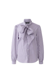 Oui Striped Blouse Violet/White