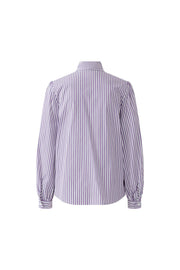 Oui Striped Blouse Violet/White