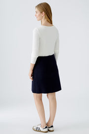 Oui Wool Mini Skirt Black