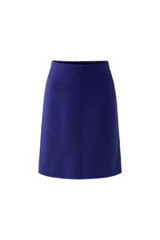 Oui Wool Mini Skirt Blue Ribbon
