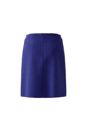 Oui Wool Mini Skirt Blue Ribbon