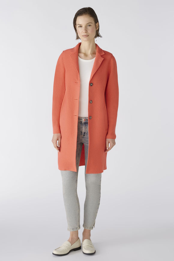 Oui Mayson Wool Coat Coral