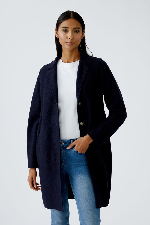 Oui Mayson Wool Coat Navy