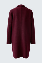 Oui Mayson Wool Coat Dark Bordeaux