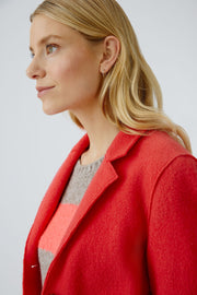 Oui Mayson Wool Coat Neon Pink