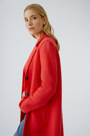 Oui Mayson Wool Coat Neon Pink