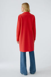 Oui Mayson Wool Coat Neon Pink