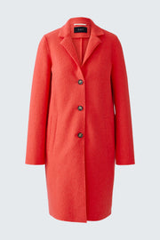 Oui Mayson Wool Coat Neon Pink