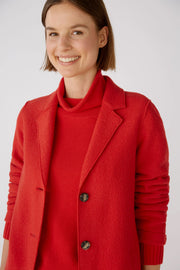 Oui Mayson Wool Coat Red