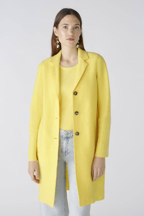 Oui Mayson Wool Coat Yellow