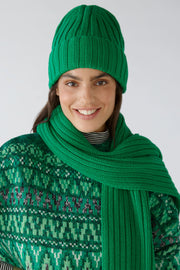 Oui Knitted Hat Green