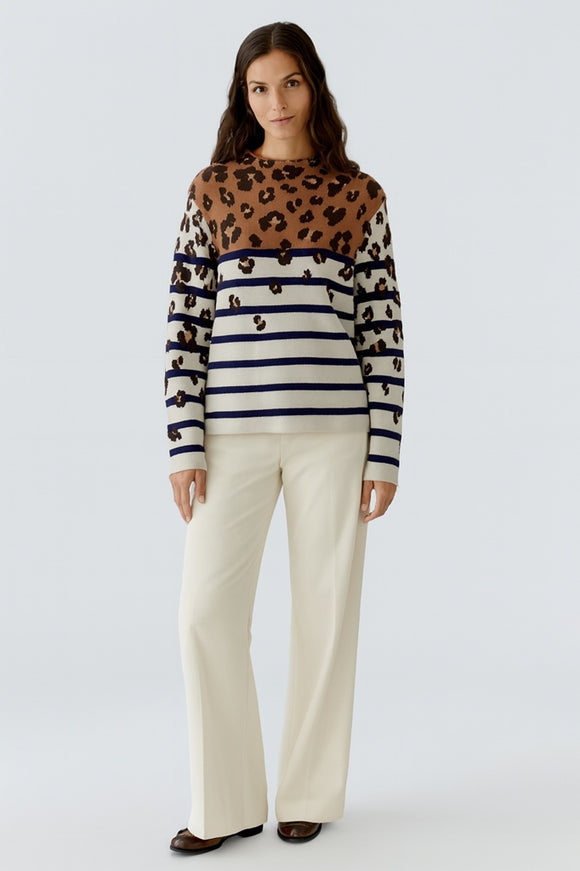 Oui Corduroy Trousers Light Beige