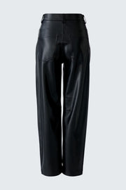 Oui Faux Leather Trouser Black