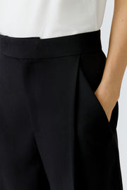 Oui Pleated Trousers Black