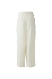 Oui Pleated Trousers Whitecap