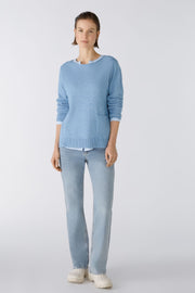 Oui Knit Sweater Sky Blue