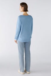 Oui Knit Sweater Sky Blue