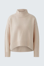 Oui Knit High Neck Jumper Sepia Rose