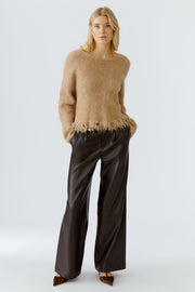 Oui Knit Jumper Beige Melange