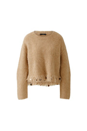 Oui Knit Jumper Beige Melange