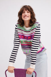 Oui Knit Sweater Multi-colour
