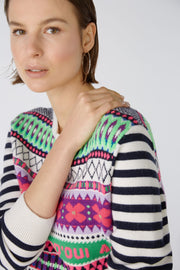 Oui Knit Sweater Multi-colour