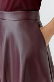 Oui Faux Leather Skirt Bramble Berry