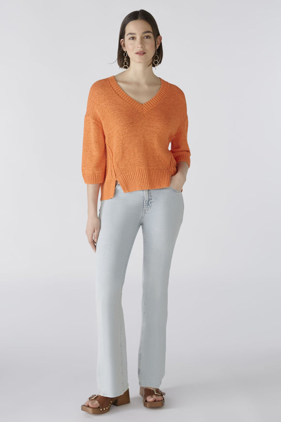 Oui Knitted Sweater Orange