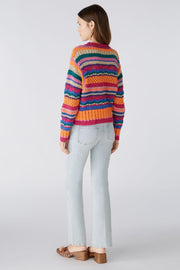 Knitted Striped Jumper Multicolour