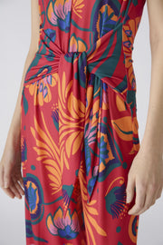 Oui Jumpsuit Abstract Print Pink/Orange