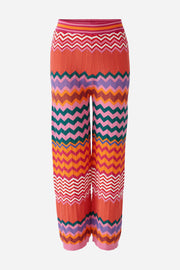 Knit Trousers Zig Zag Stripes Pink/Orange