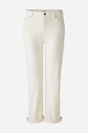 Oui Mid Waist Straight Denim Jeans Off-white