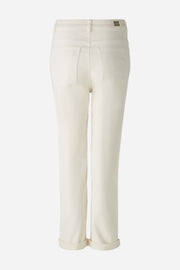 Oui Mid Waist Straight Denim Jeans Off-white