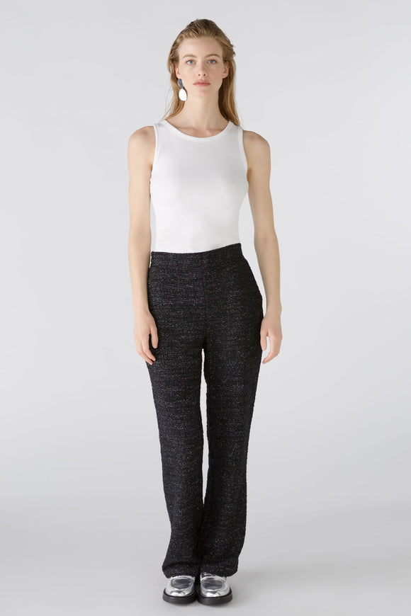 Oui Tweed Trousers Black