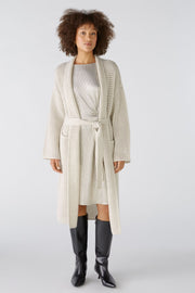 Oui Knitted Coat Off-white