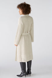 Oui Knitted Coat Off-white