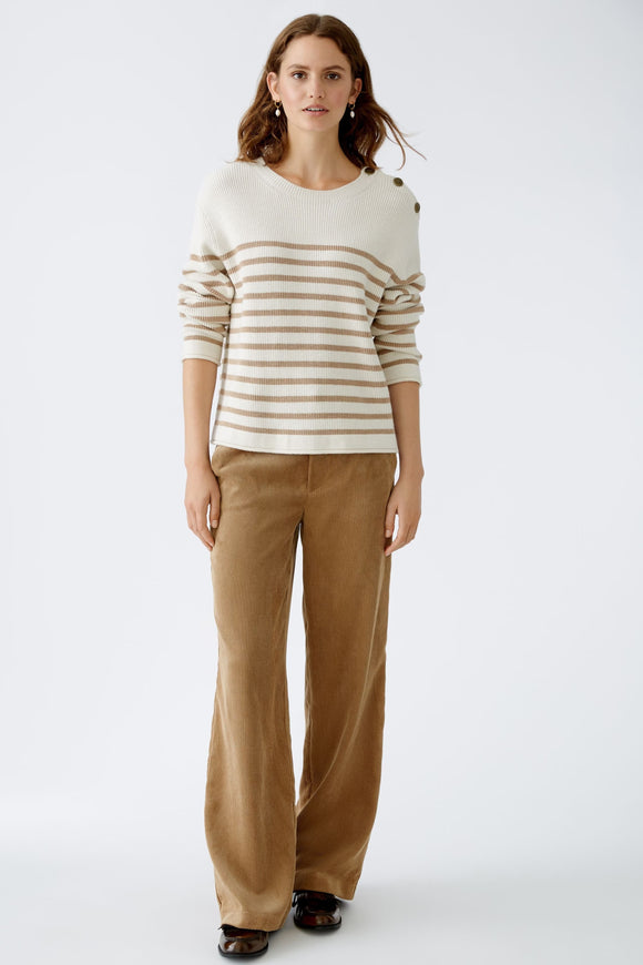 Oui Corduroy Trousers Camel