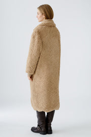 Oui Faux Fur Coat Stone