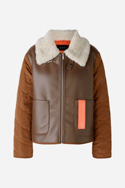 Oui Reversible Jacket Brown/Ecru