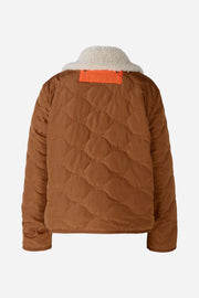 Oui Reversible Jacket Brown/Ecru