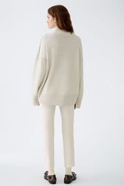 Oui Knit Jumper Light Beige/Melange